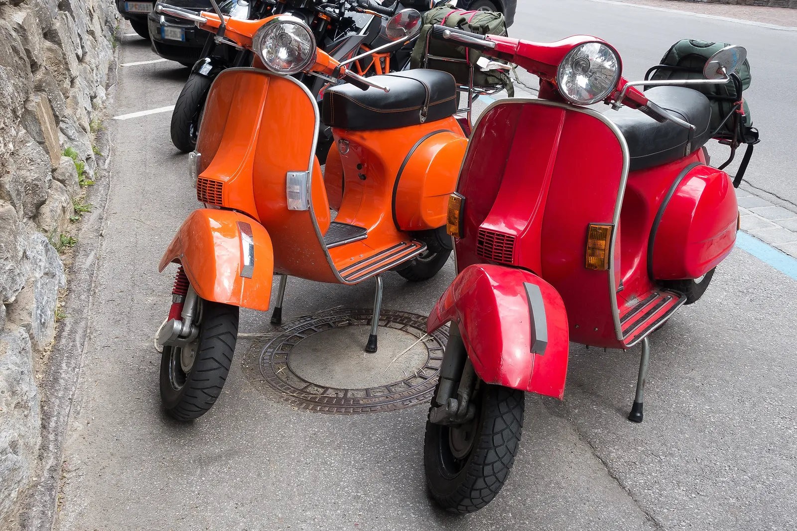 Bunte Motorroller